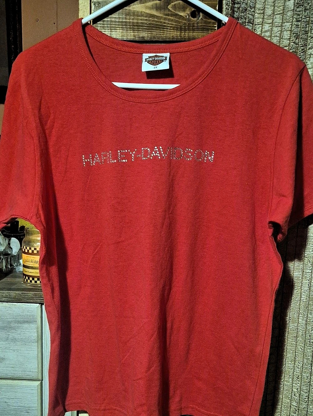 Harley-Davidson Maui Harley-Davidson Rhinestone Logo T-Shirt Maui Rhinestone